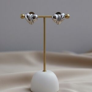 Monet Silver Heart Post Earrings